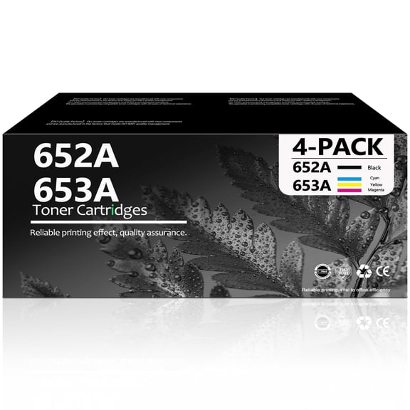 652A 653A Toner Cartridge Compatible for 653A 652A Combo Pack Toner Cartridge for MFP M680z Printers(4 Pack)