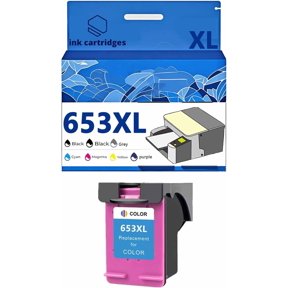 653 653XL 3YM75AE 3YM74AE Ink Cartridge Compatible for 6475 2774 6075 Printers, Leak-Proof Design Crisp Printing, Home & Office Use