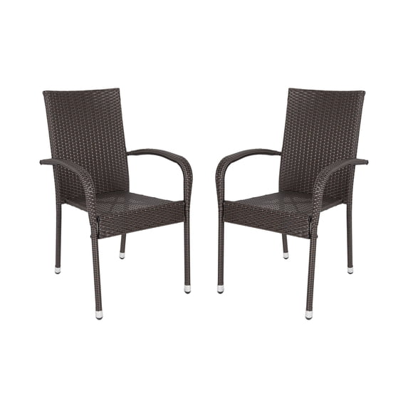 Aspect Living Hialeah Wicker Dining Chair Set - Set of 2