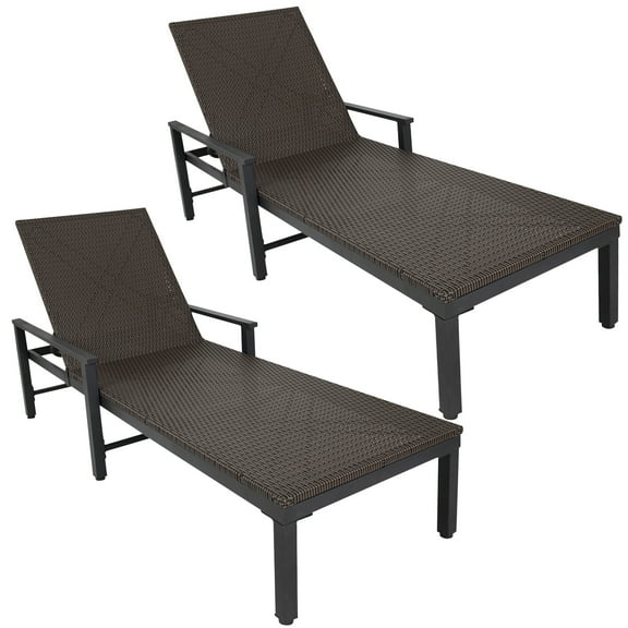Aspect Living Biscayne Wicker Chaise Set - Set of 2
