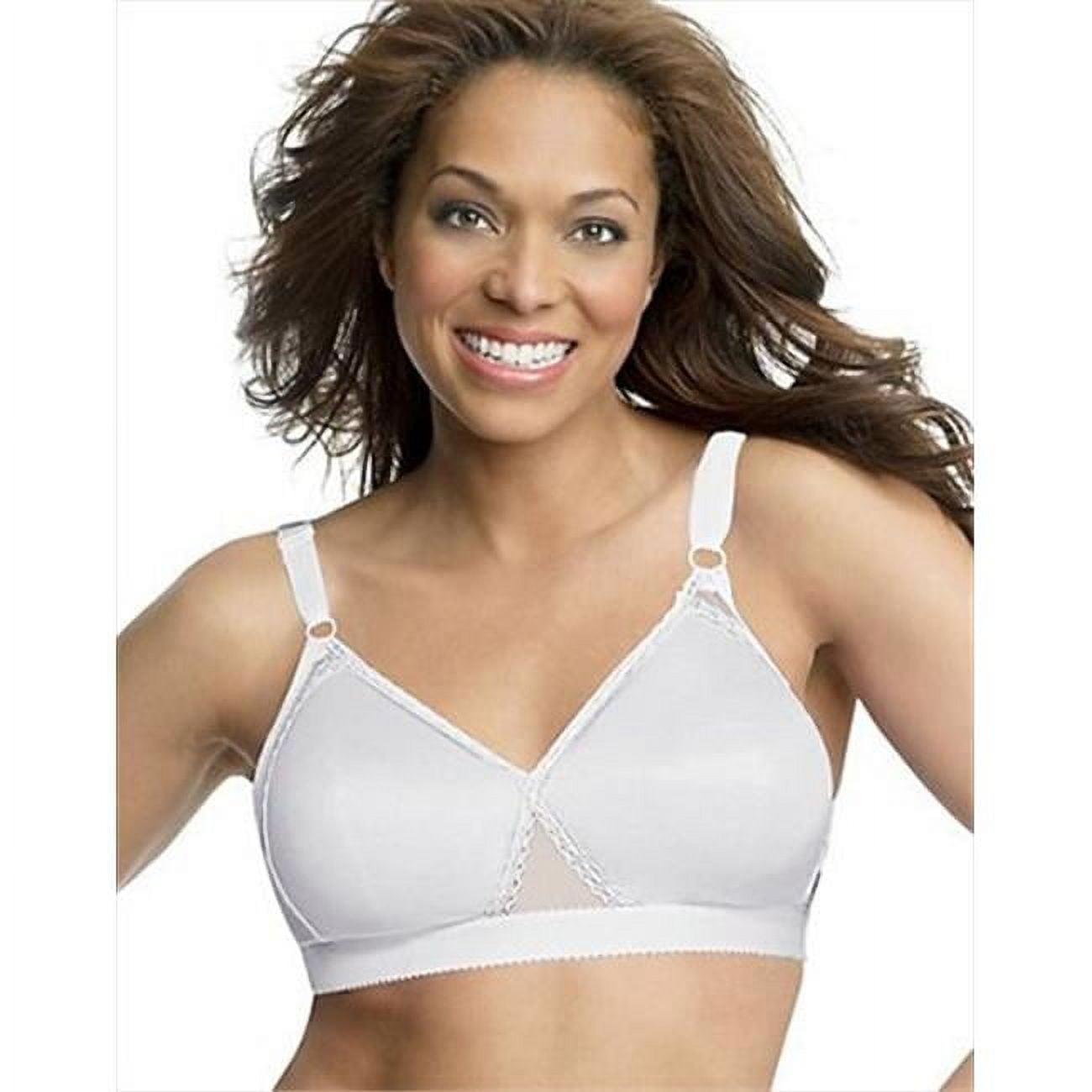 655 Cross Your Heart Lightly Lined Wirefree Bra Size 38D, White 