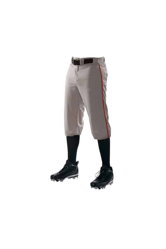 Alleson Crush Knicker Braided Adult Pant Gray | Red XL
