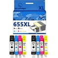 thumbnail image 1 of 655XL 655XL Ink Cartridges Compatible for 3525 4615 4625 5525 6520 6525 Inkjet Printers, Leak-Proof Design Crisp Printing, 1 of 7