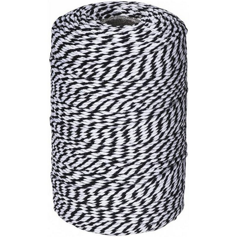 656 Feet Black and White Twine,Gift Twine String, Cotton Baker's Twine  Cotton Cord Crafts Gift Twine String for Crafts, Wrapping, Party, Baking  and
