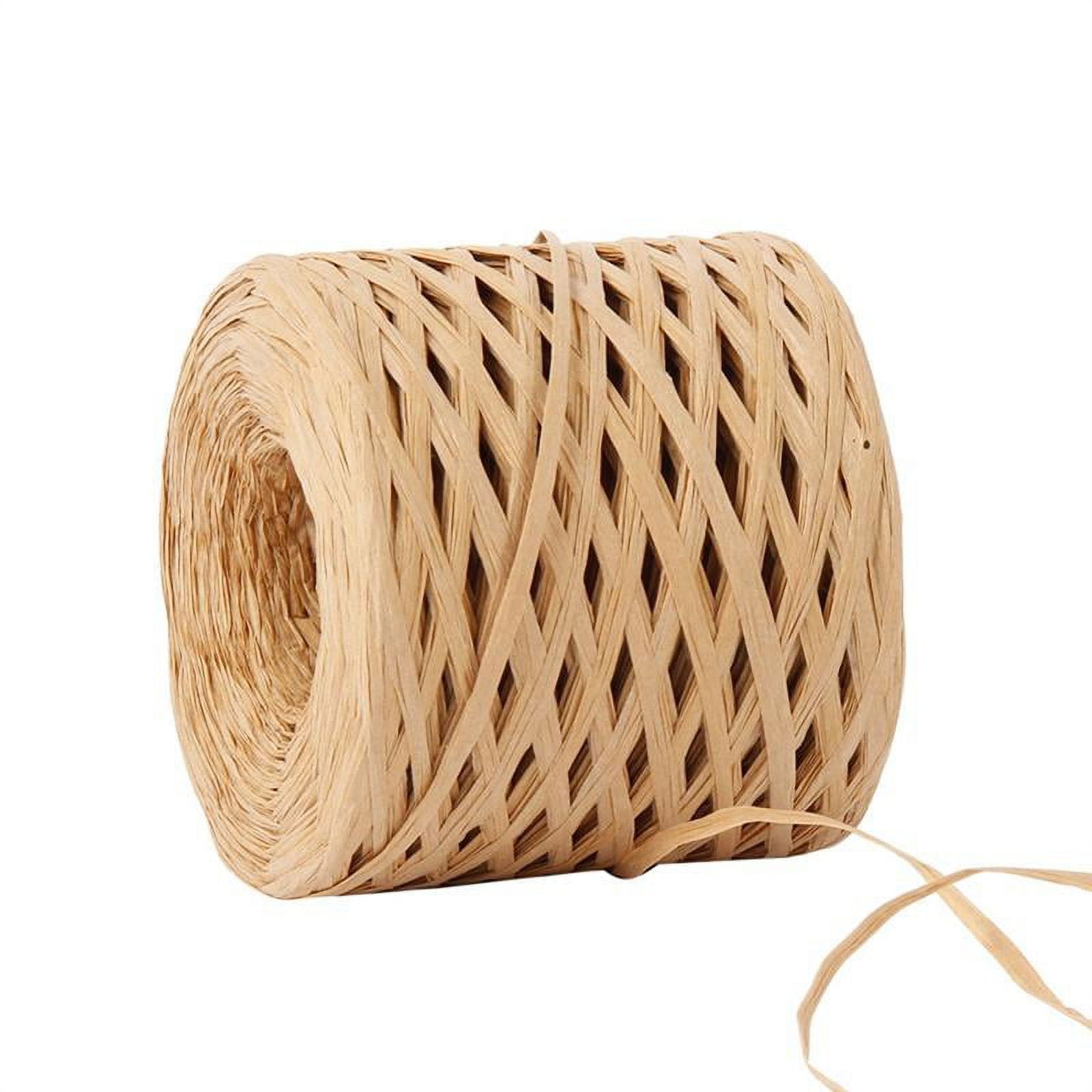 2 Rolls Natural Raffia Paper Ribbon Matte Twine Raffia Ribbon Paper  Decorative S