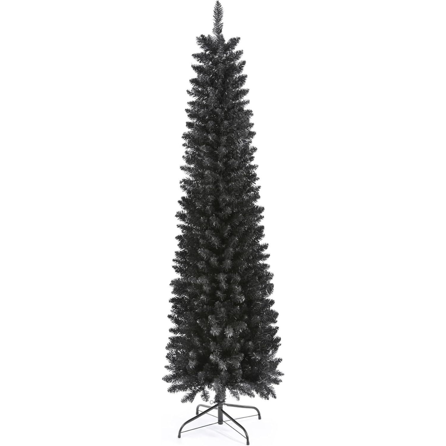 658 Tips Artificial Pencil Christmas Tree Tree, 6ft Pure Black Xmas