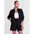 thumbnail image 1 of Athletic Works Women's Cropped Fleece Bomber Jacket with Long Sleeves, Sizes XS-XXL, 1 of 7