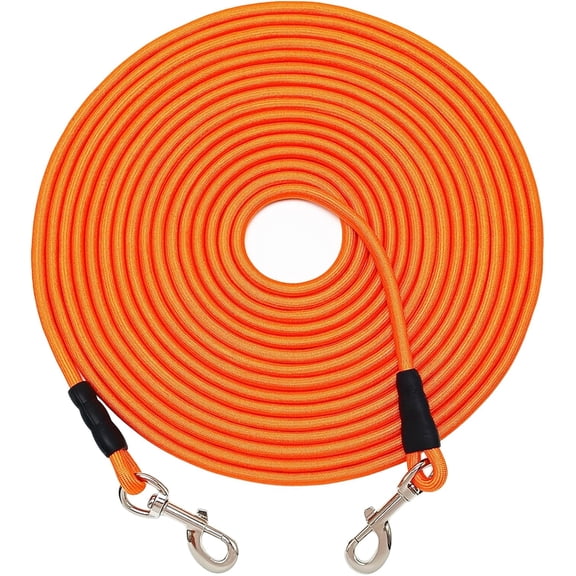 65FT Tie Out Rope Dog Lead, 3/8" Long Dog Tether Thick Check Cord | Nylon Training Tie Down Leash for Medium Large Dogs Outdoor Playing Camping Backyard
