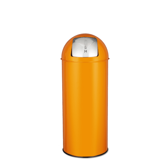 65L/17 Gallon Heavy Duty Stainless Steel Tall Commercial Trash Can, Push Lid Kitchen Waste Bin for Indoor and Outdoor, Durable Garbage Bin for Home Office Restaurant