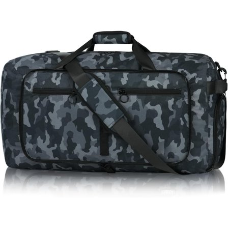 65L Duffle Bag with Shoes Compartment, Foldable Travel Duffel Bags for Men Women, Large Packable Travel Bag Water Repellent & Tear Resistant