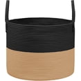 thumbnail image 1 of 65L Extra Large Oatmeal Woven Cotton Rope Blanket Basket & Laundry Hamper with Reinforced Handles, Machine Washable Storage Bin for Pillows, Comforters & Toys, Perfect for Living Room, 1 of 6