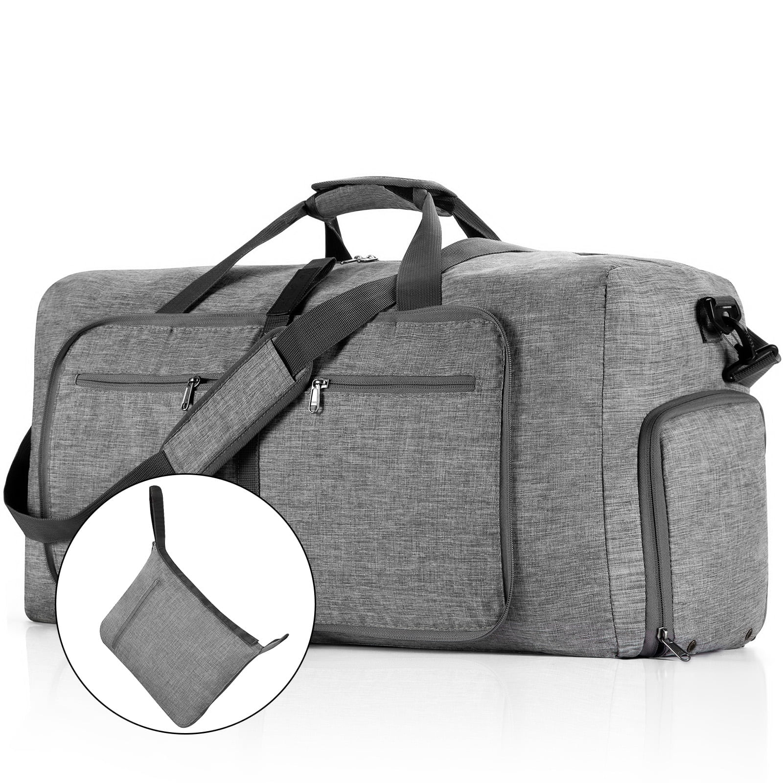 backpack mens womens travel bag duffle bag Oversized Canvas with Leather Trim, Bags for Men Coffee Black/Gray/Coffee/Khaki/Blue Style Tactical Duffle Bag, 45L Gym