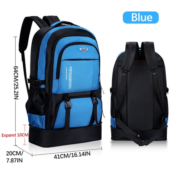 65L Large Capacity Mountaineering Travel Backpack, Tear-Resistant Waterproof Hiking Bag, Ergonomic Outdoor Luggage Backpack for Men.
