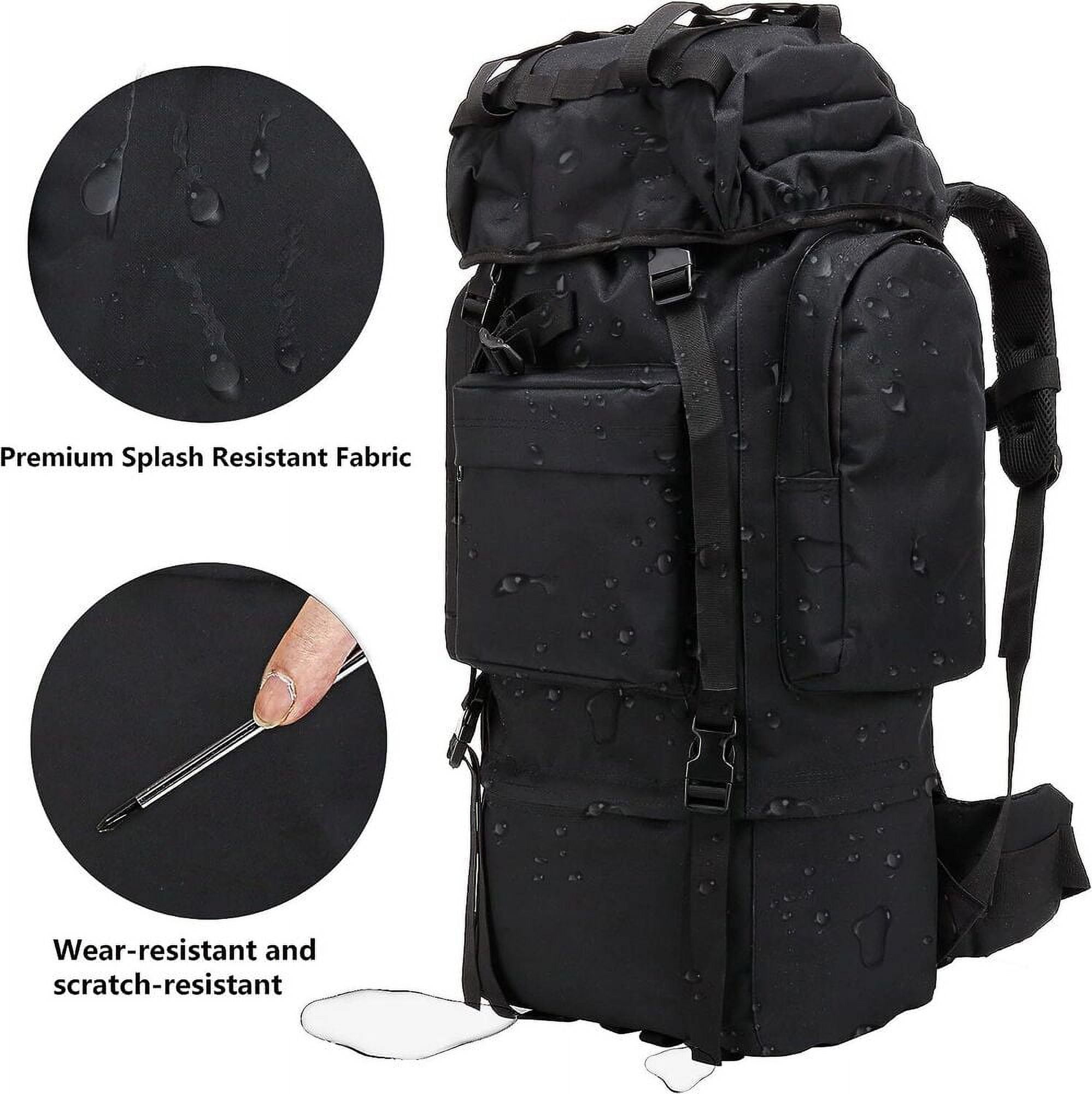 65L Large Tactical Backpack with Internal Frame Rain Cover Waterproof