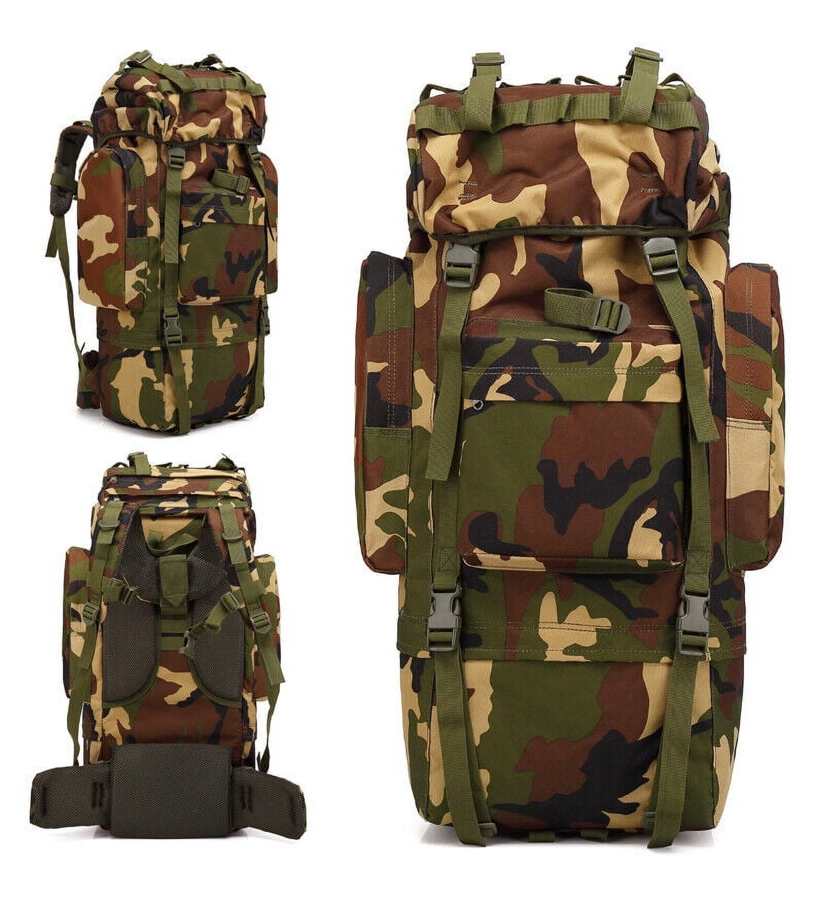 65L Large Tactical Backpack with Internal Frame Rain Cover Waterproof Rucksack