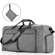 65L Travel Duffel Bag, 24" Extra Large Duffle Bag, Foldable Weekender Bag with Shoes Compartment, Water-proof & Tear Resistant Overnight Bag for Men Women