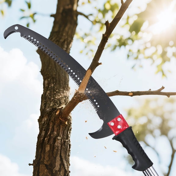 65Mn Steel Blade Extendable Manual Pole Saw 3.87-27 FT Tree Trimmer for Garden Maintenance