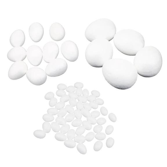65Pcs Polystyrene Modelling Eggs High Density 50/80/100mm for diy for art Modelling