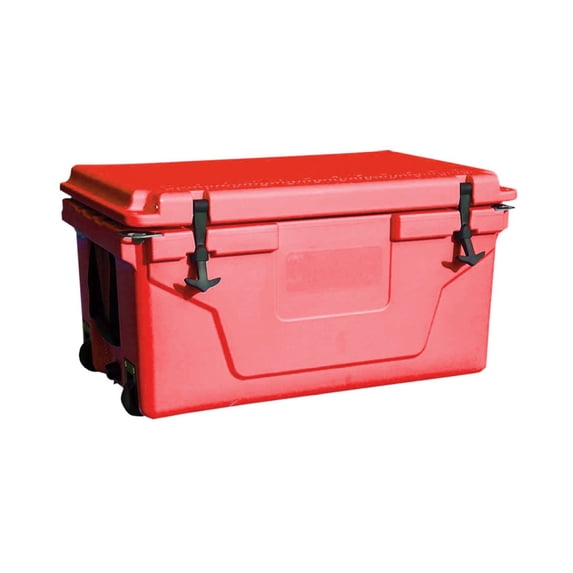 65QT Portable Cooler, Outdoor Camping Ice Chest with Wheels - 5-Day Ice Retention Red + Garden & Outdoor + ABS + Plastic