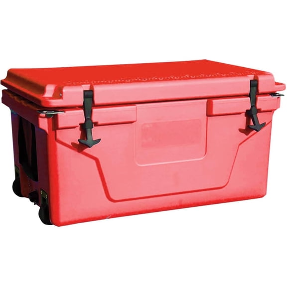 65QT Portable Cooler with Wheels, Outdoor Ice Chest Box for Fishing Party Beach Drink Beverage Camping Picnic Boat Barbecue