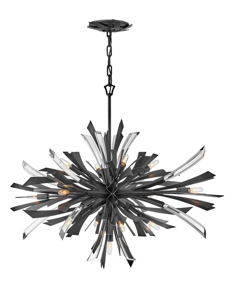 Vida Brushed Graphite 13-Light LED Sputnik Sphere Chandelier