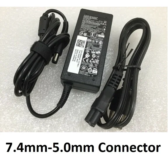 Pre-Owned 65W Ac Power Adapter Charger & Cord - Replaces Dell 6TM1C 9RN2C RGFH0 PA-1650-02D2 HA65NS5-00