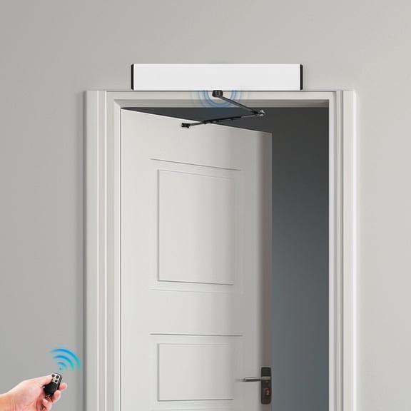 65W Brushless Motor Automatic Swing Door Opener Silver Swing Door Opener with Control Panel & Switches