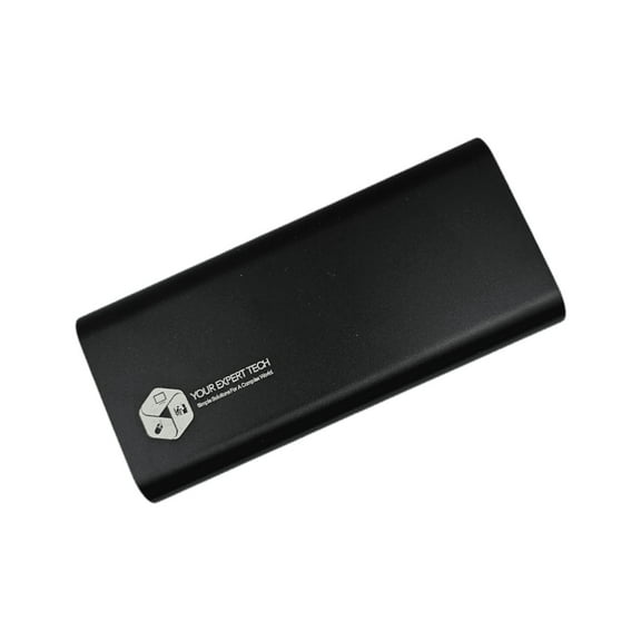 65W Fast Charging 20000mAh Portable Power Bank – Black, LED Display, Waterproof, Built-in Cable