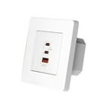 thumbnail image 1 of 65W Fast Charging PD3.0 Wall Electrical Outlet Charger GaN Socket 3 Ports Type C USB A OverTemp Protection A,1 * 65W Fast Charging GaN Socket,White, 1 of 6