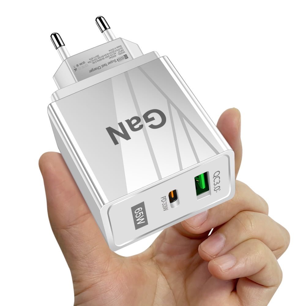 65W GaN gallium nitride PD fast charging mobile phone charger laptop ...