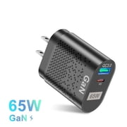 65W Gallium Nitride USB Charger PD Smart Fast Charging Cell Phone Charging Head QC3.0 Laptop Universal Quick Gan Charging Source