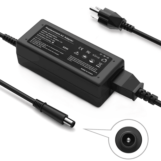 65W HP Laptop Charger 18.5V 3.5A AC Adapter Power for Power Supply Cord
