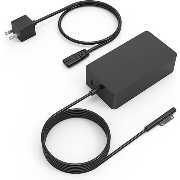 65W Laptop Charger Compatible with Microsoft Surface Pro 11,10,9,8,7,7+,6,5,4,3,2,X,Laptop 6,5,4,3,2,1,Book/Go Tablet,44W,36W,10FT