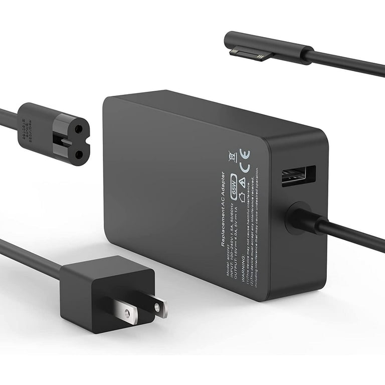 65W Laptop Charger for Surface Pro 9,8,7+,7,6,5,4,3,X, Windows