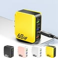 thumbnail image 1 of 65W Multi Port Fast Charger | 6-in-1 USB Charging Head | 3 USB-C & 3 USB-A Ports | Compatible with Multiple Devices | Compact & Portable | Rapid Charging for Phones & Tablets | US Standard Plug, 1 of 6