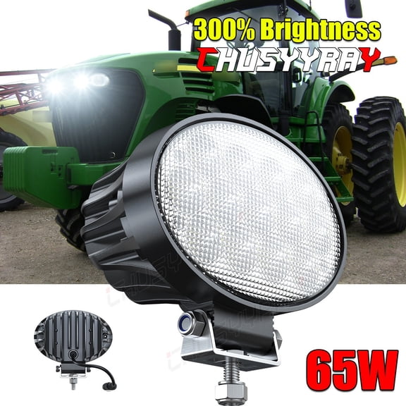 65W Oval LED Light 5000LM Fit for Deere 9030 4WD Series Combine Harvester Lighting