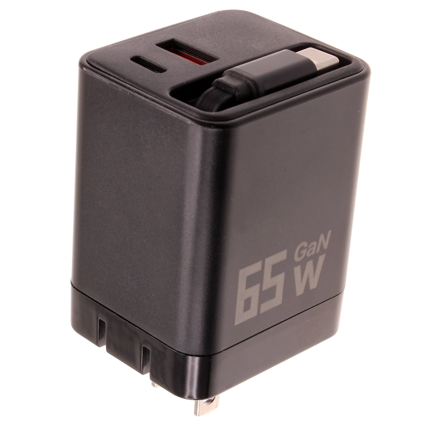 65W PD Home Charger Compatible With Motorola Moto G Play (2021,2023,2024,2026) - Fast Type-C 2ft Retractable Cable USB-C Built-in Power Cord QC3.0