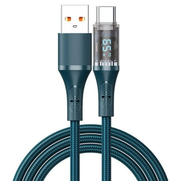 65W PD USB C Cable with Digital Display Super Fast Cord Type C Charging F7G4