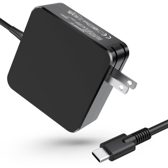 65W PD USB-C Laptop Charger with 1.7M Charging Cord, Compatible with Lenovo ThinkPad, Yoga, Chromebook, Steam Deck, Huawei MateBook, MacBook, HP, Dell, Acer, Asus & Samsung Devices