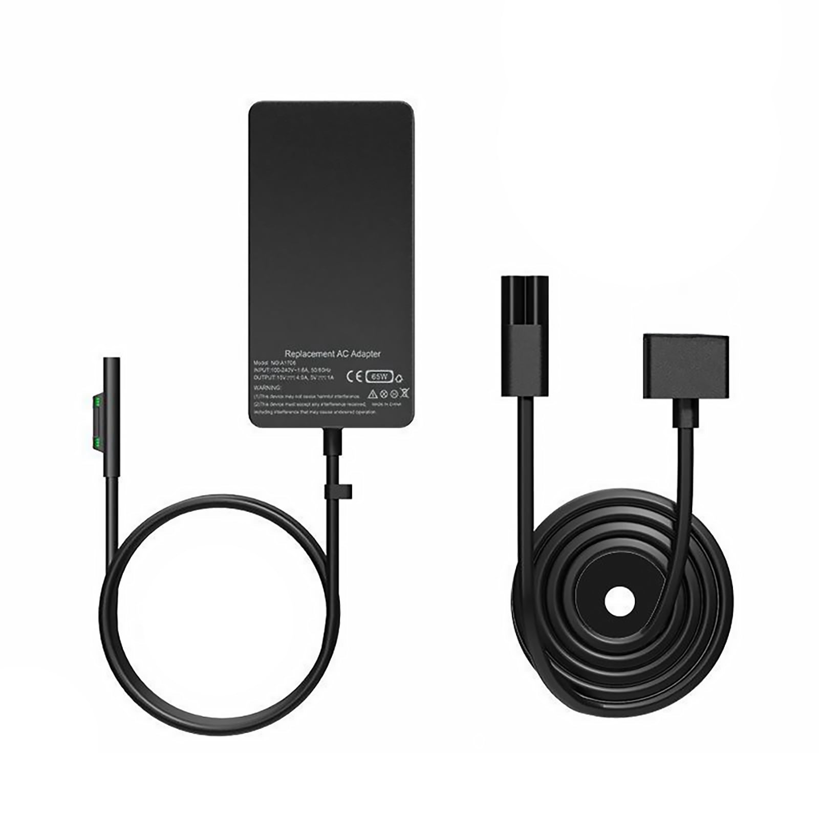 65W Power Supply Charger for Microsoft Surface Quick Recharge, USB Port for Pro, Book, and Laptop