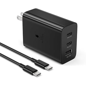 65W Super Fast Charging Wall Charger for Samsung,3-Ports Trio Adapter for Samsung Charger Block,Samsung Galaxy S24 Ultra/S24/S24+/S23 Ultra/S23/S23+/S22 Ultra/Note 10/20,5.9ft USB C Cable Included