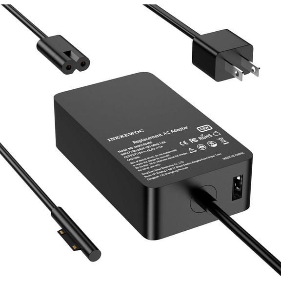 65W Surface Pro Charger Compatible with 11,10, 9, 8, 7+, 6, 5, 4, 3, X, Windows Laptop 2, 1, Go Tablet, Book 44W, 36W