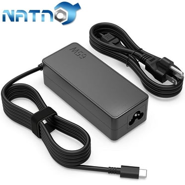65W Type C USB C Chromebook Charger for Lenovo ThinkPad V15 E14 E16 T480 AC Adapter for HP Chromebook X360 Laptop / Dell Chromebook 3100 3500 / Samsung / Acer / Switch Steam Deck Charging Power Cord