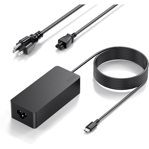 65W USB-C Charger Fit for Acemagic AX15 AX16, Nimo N151 N151S N152 N153 N154 N100 15.6" N171 N171S 17.3" Laptop and More (PD Fast Charging, Total Power Cord Length 10-Feet)