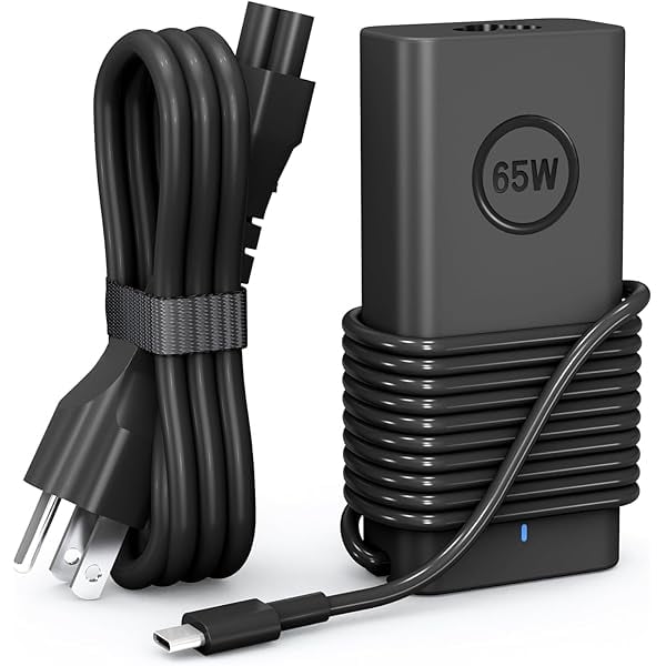 Chargeur USB-C 65W Pour Ordinateur Portable Dell - Compatible Latitude, XPS, Chromebook