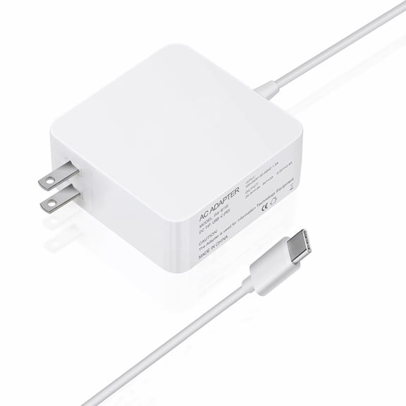 65W USB C Power Adapter Charger Compatible with XGIMI MoGo 3 Pro Outdoor Projector White