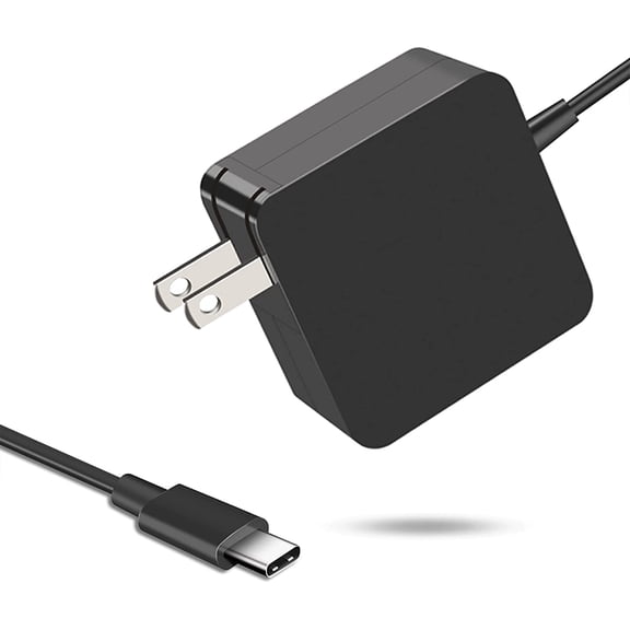 65W USB C Power Adapter, Fiattigear Type PD Wall Fast Charger Compatible with Mac Book Pro, Dell Latitude, Lenovo, Huawei Matebook, HP Spectre, Acer Chromebook and Any Laptops or Smart Phones1