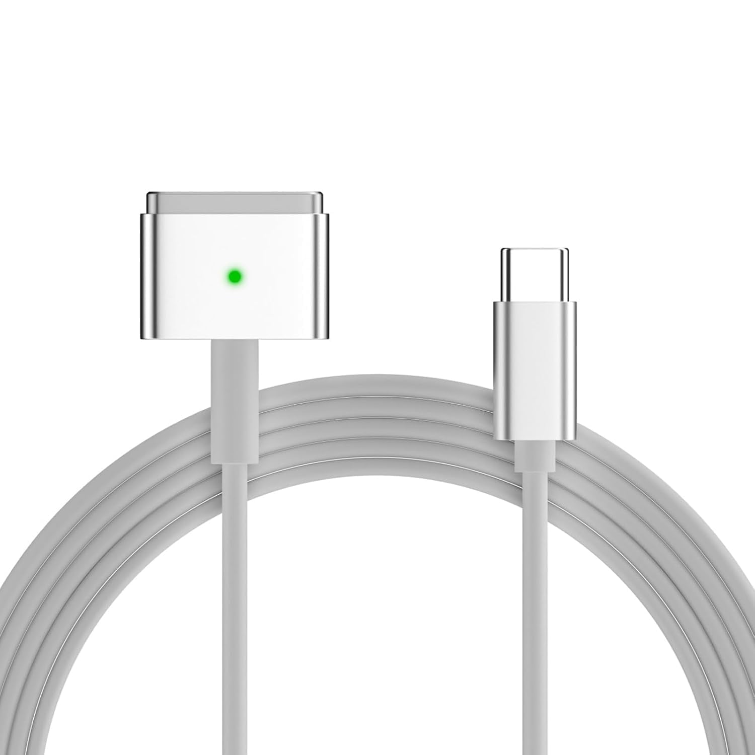 65W USB-C to Magnetic 2 1.8M Cable，Type-C to Mag-Safe 2 Fast Charging Cable Compatible with MacBook Pro 2012-2015，MacBook Air 2012-2017 (White)