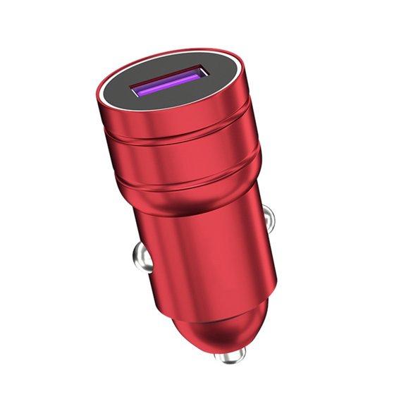 65W USB Car Fast Charging Adapter for Vehicles Single USB Port Charging Head Metal Housing Skin