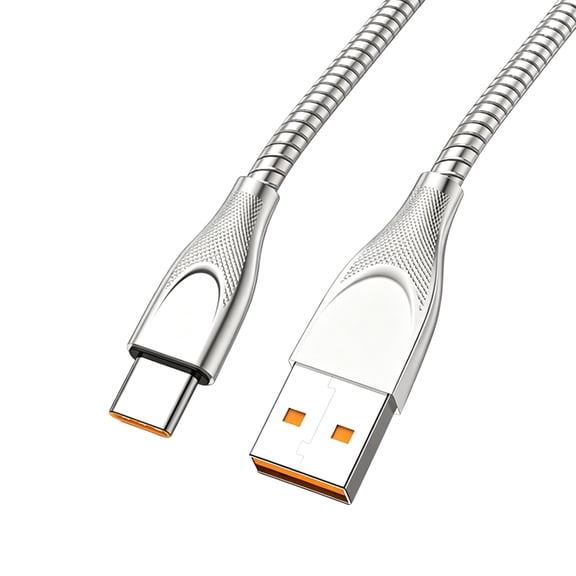 65W USB To USB C Cable Metal Braided Fast Charging 480mbps Data Cord Replacement For Mobile Phone Type C Quick Wire